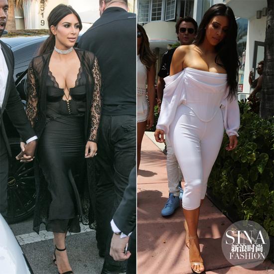 沒有孕肚的金-卡戴珊也會高級的秀性感，偶爾還扮個小清新