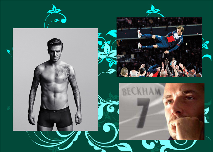 在小貝的最后一戰(zhàn)中，有女球迷含淚打出“再踢一年”的橫幅。也有人認(rèn)為，貝克漢姆的“超級(jí)完美偶像”形象更像是好萊塢打造出來的，退役也像是一場秀。