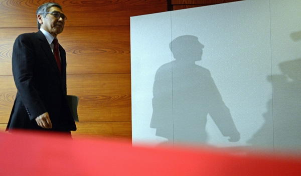 2013年4月4日，日本東京，日本央行行長黑田東彥。