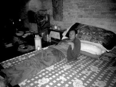 昨晚，張會英的丈夫接受采訪。記者 懷若谷/攝