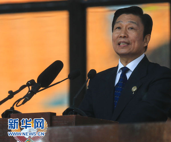 12月10日，國家副主席李源潮在南非約翰內(nèi)斯堡出席南非政府為前總統(tǒng)曼德拉舉行大型官方追悼活動并致辭。