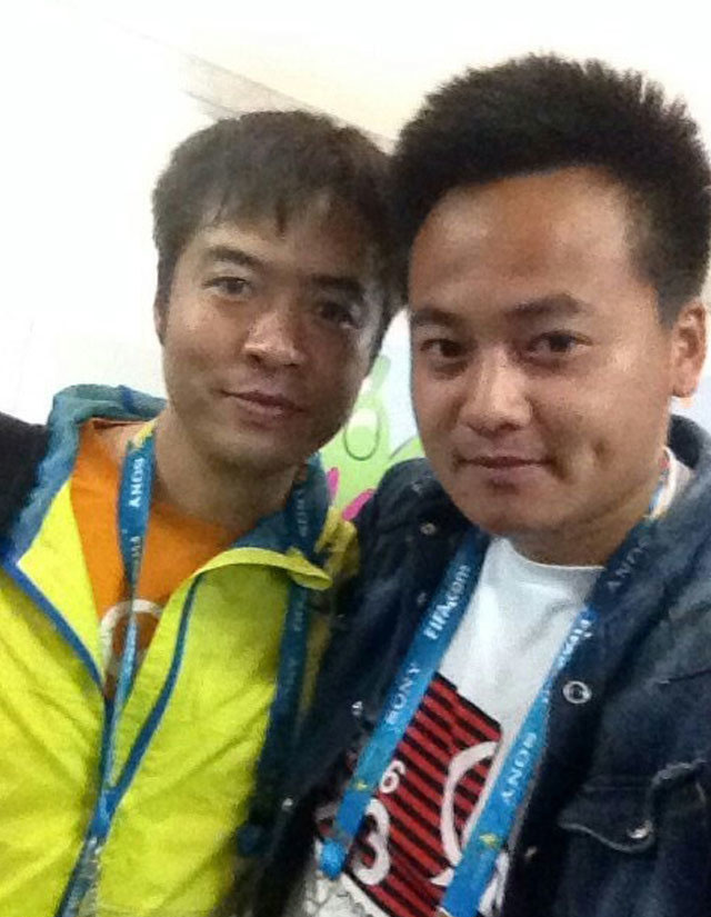 世界杯與段暄合影。