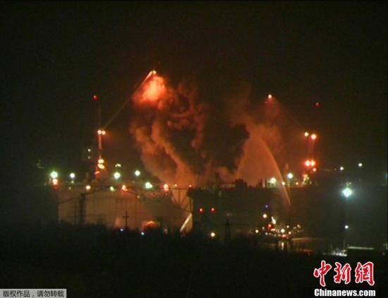 資料圖：2011年12月29日晚間，俄羅斯摩爾曼斯克州一艘名為“葉卡捷琳堡”號的核潛艇起火。