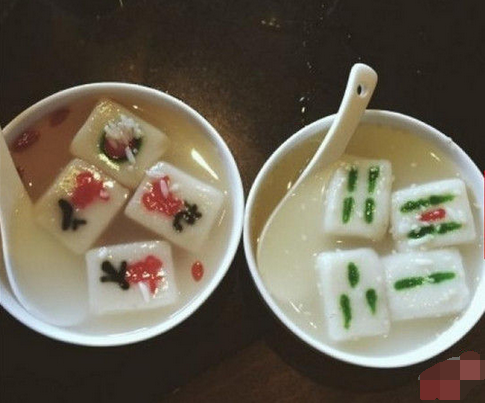 來碗清一色！火鍋店推出創(chuàng)意麻將湯圓