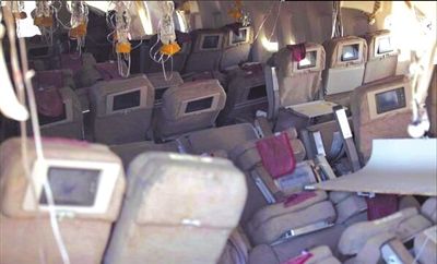 7日，美國舊金山，失事客機(jī)內(nèi)景曝光。圖/CFP
