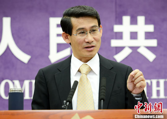 10月17日，中國商務(wù)部舉行例行發(fā)布會，介紹1-9月中國商務(wù)運行情況。圖為商務(wù)部新聞發(fā)言人沈丹陽。