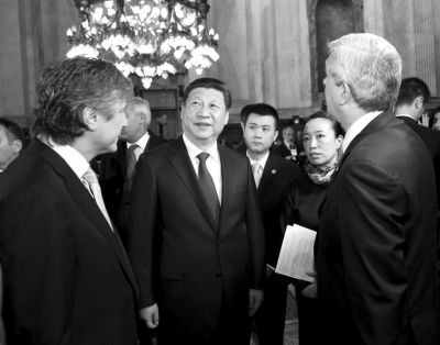 　會(huì)見(jiàn)阿根廷議長(zhǎng)。