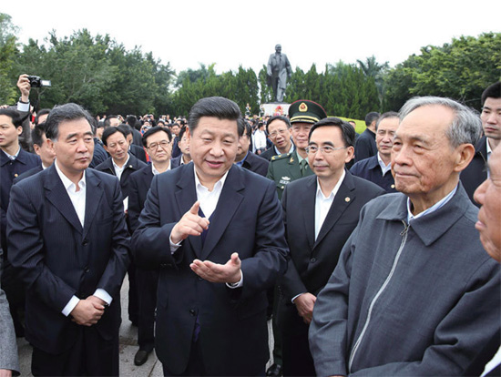2012 年12 月，習(xí)近平任中共中央總書記后首次離京，即到改革前沿的廣東考察