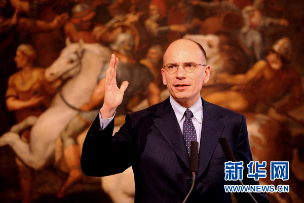  2月13日，意大利政府總理恩里科·萊塔宣布辭職。