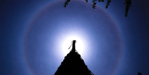 棗莊現(xiàn)日暈藍天美景 棗莊現(xiàn)日暈藍天美景