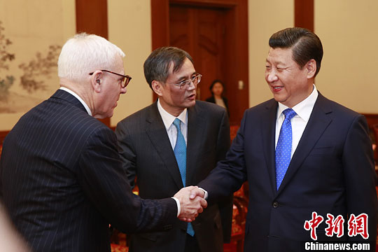 10月23日，中國國家主席習(xí)近平在北京釣魚臺國賓館會見清華大學(xué)經(jīng)濟(jì)管理學(xué)院顧問委員會海外委員。