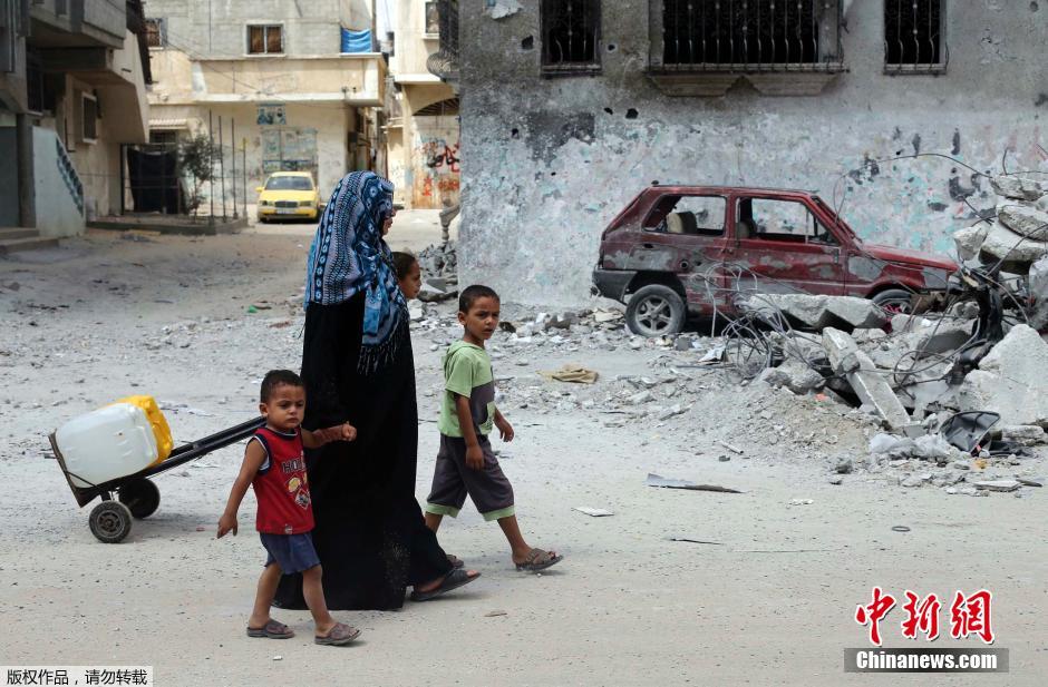 以色列對加沙發(fā)動地面進(jìn)攻 民眾攜羊群逃難