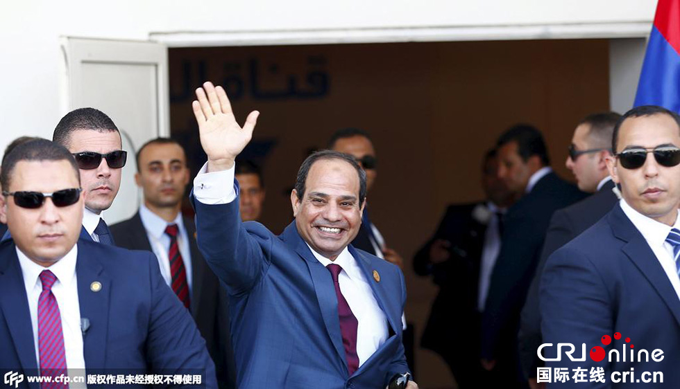 埃及為新蘇伊士運河的開通舉行盛大的慶祝儀式，埃及總統(tǒng)塞西出席。