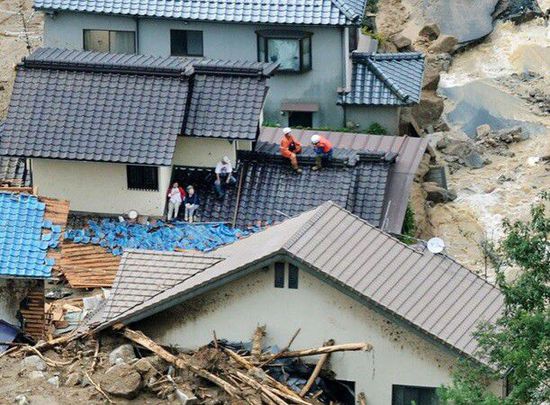 日本廣島泥石流災害失蹤人數(shù)升至43人 死亡39人
