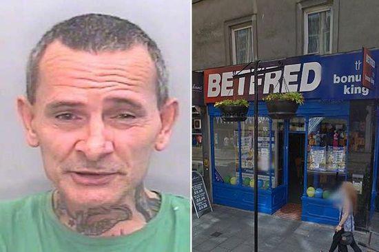 英國一笨賊竟用紙巾糊臉搶劫。