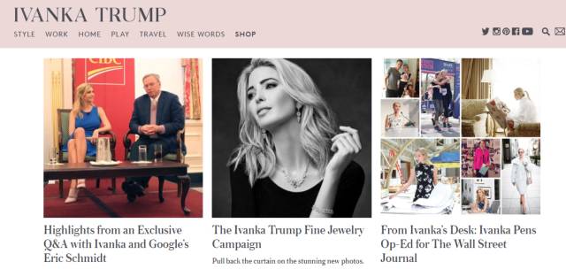 伊萬(wàn)卡·特朗普同名品牌網(wǎng)站