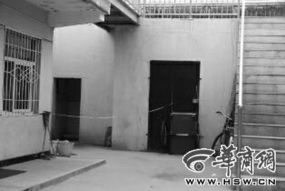 昨日下午，延長縣第二幼兒園的廁所前已拉起警戒線