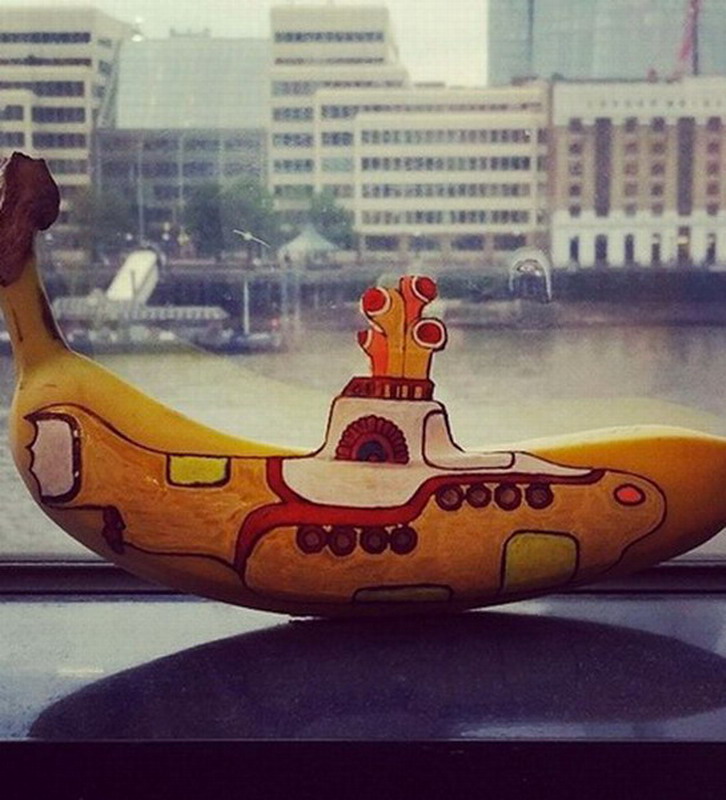 英國女廚師用香蕉作畫創(chuàng)意獨特 英國女廚師用香蕉作畫創(chuàng)意獨特