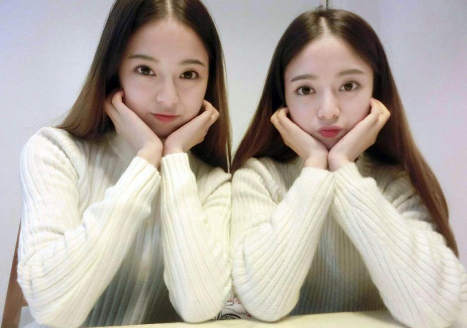 最美雙胞胎姐妹?；ㄗ呒t 眾網友膜拜被其征服